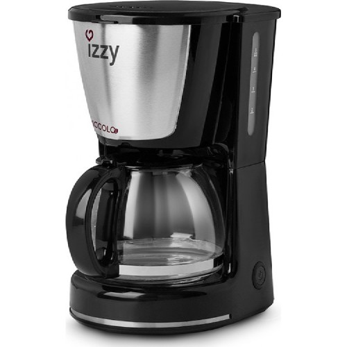 ΚΑΦΕΤΙΕΡΑ ΓΑΛΛΙΚΟΥ IZZY PICCOLO (223580) BLACK INOX 0.75 LT 6CUPS IZ-6100
